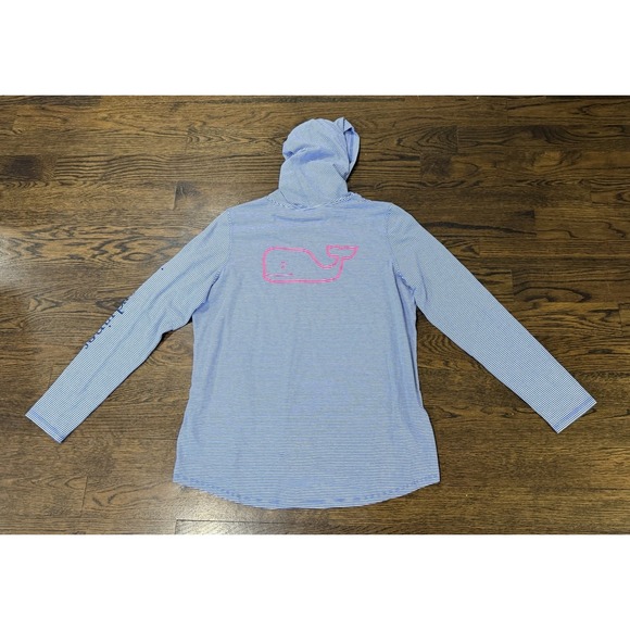 Vineyard Vines Tops - Vineyard Vines Shirt Womens XL Blue Pink Edgartown Pullover Hoodie Preppy